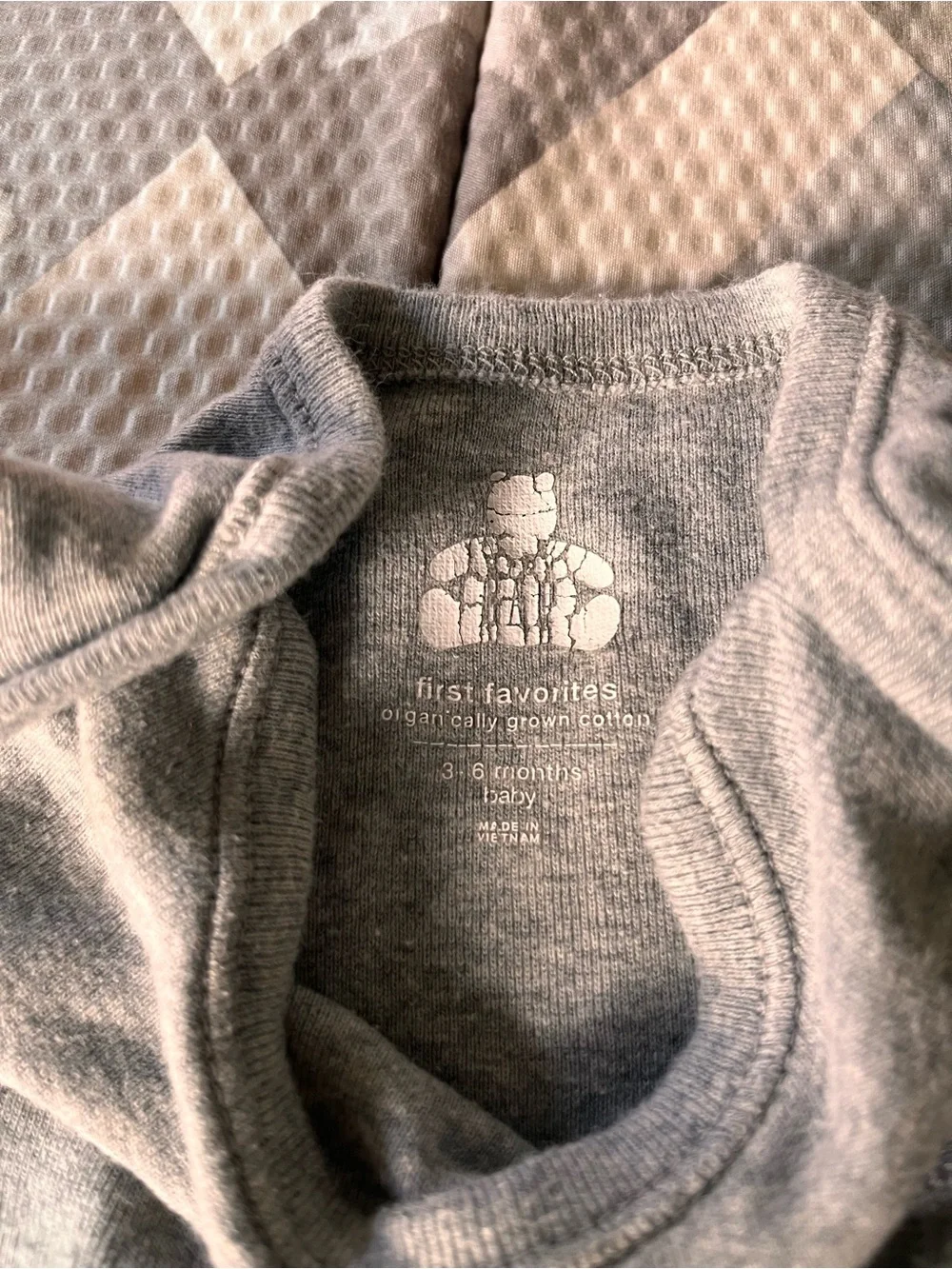 Classic Gray Baby One-Piece Bodysuit - Short Sleeve